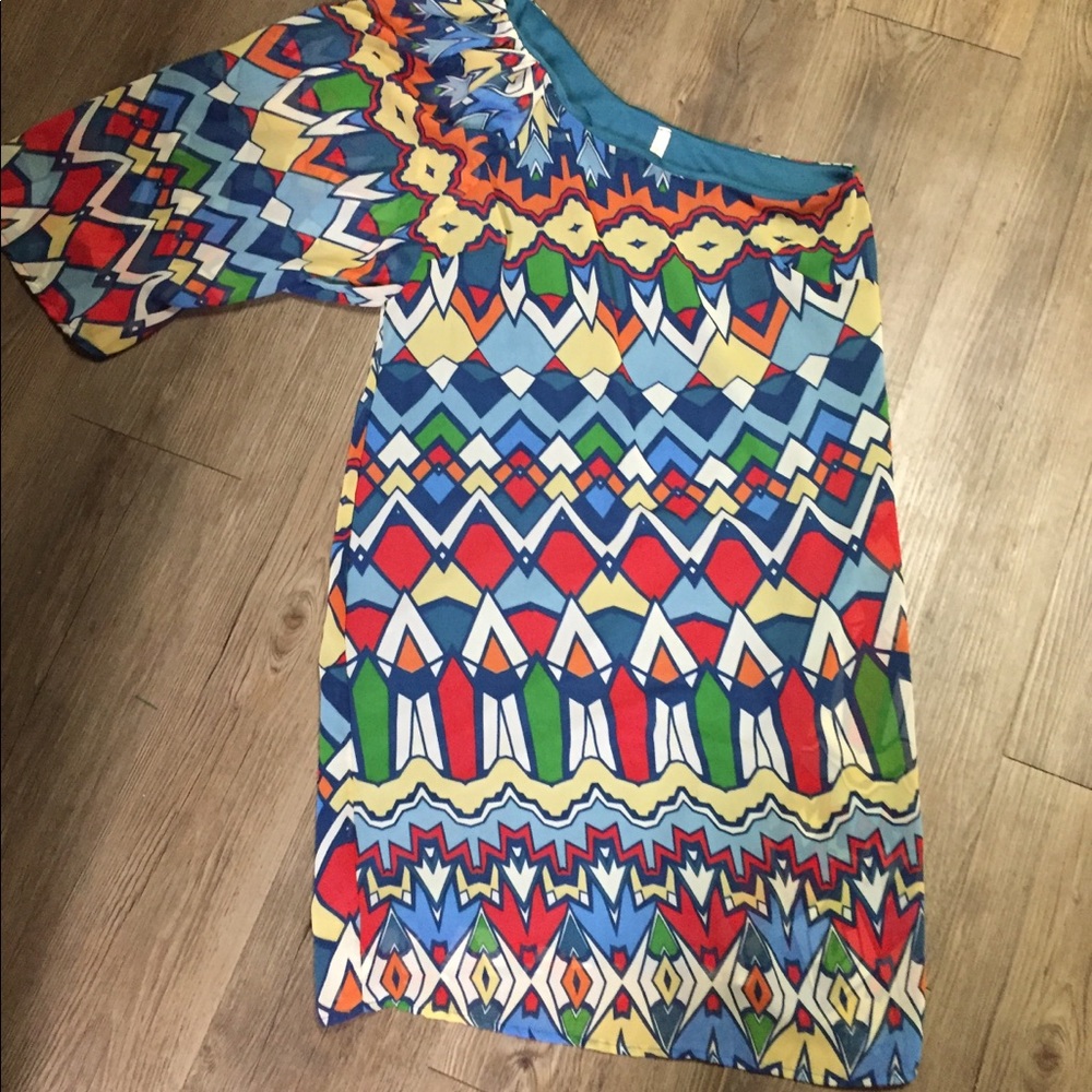 Colorful geometric dress